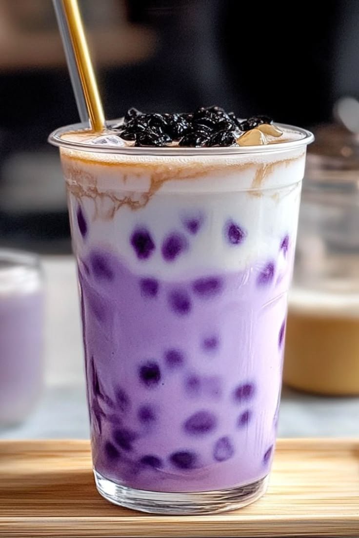 Taro cloud milk tea