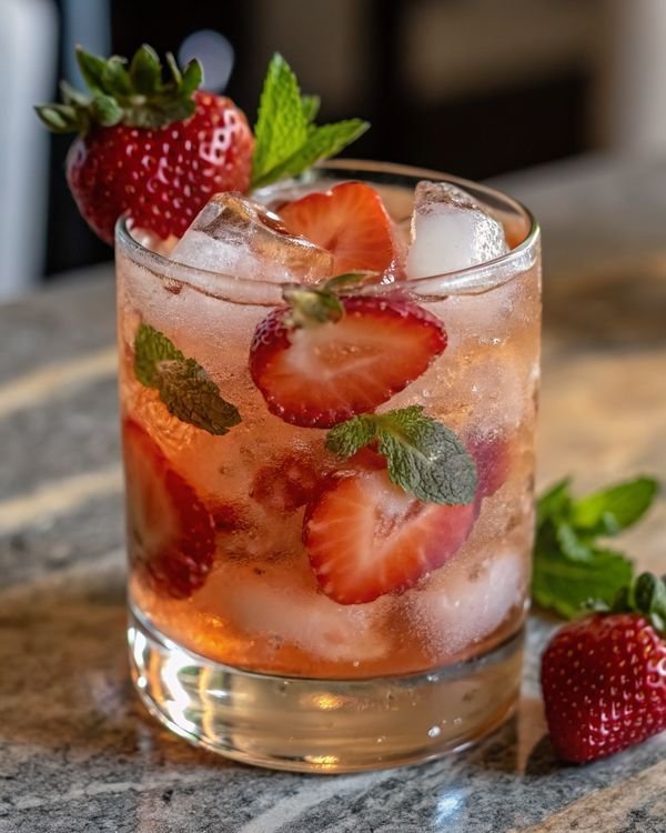 Strawberry kiss fizz