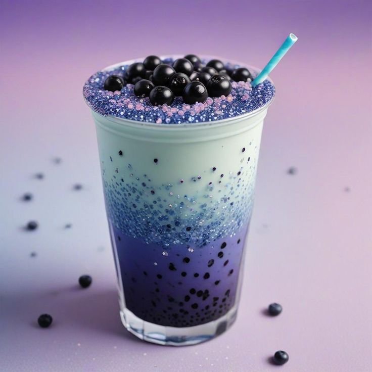 Custom bubble tea cup being built