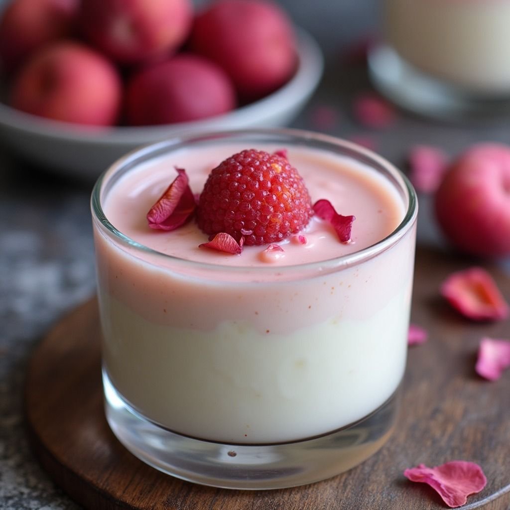 Rose lychee cream cap