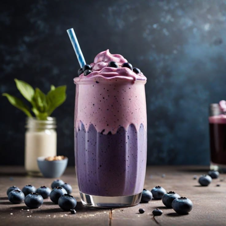 Blueberry yogurt slush